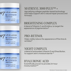No7 Lift & Luminate Night Cream 1.7 Fl Oz texture close-up