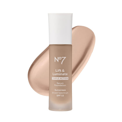 No7 Lift & Luminate Serum Foundation Porcelain front view
