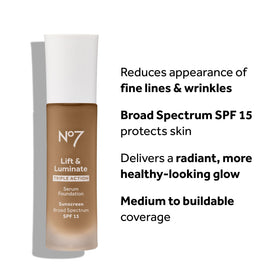 No7 Lift & Luminate Serum Foundation Warm Ivory packaging