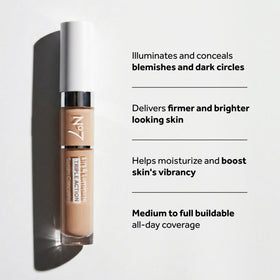 No7 Lift & Luminate Triple Action Serum Concealer swatch on skin
