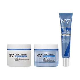 No7 Lift & Luminate Triple Action Skincare Set front view