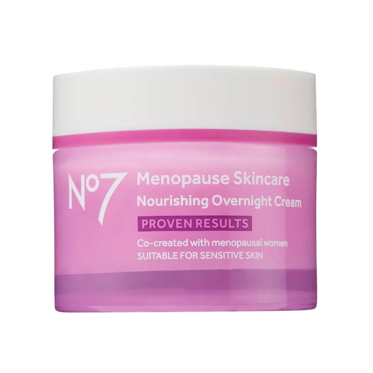 No7 Menopause Skincare Nourishing Overnight Cream 50ml front view