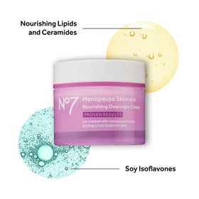 No7 Menopause Skincare Nourishing Overnight Cream 50ml texture close-up