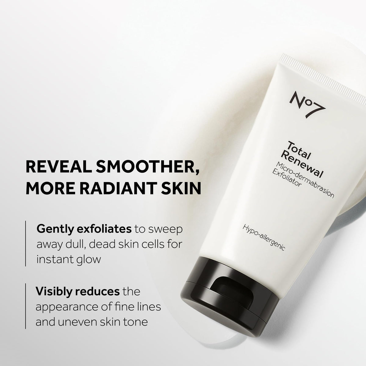 No7 Microdermabrasion Total Renewal Face Scrub 2.5 Oz packaging