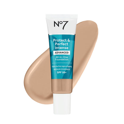 No7 Protect & Perfect Advanced All-In-One Foundation Cool Ivory front view
