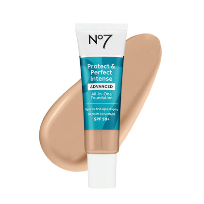 No7 Protect & Perfect Advanced All-In-One Foundation Warm Ivory front view