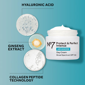 No7 Protect & Perfect Day Cream SPF 30 in bathroom setting