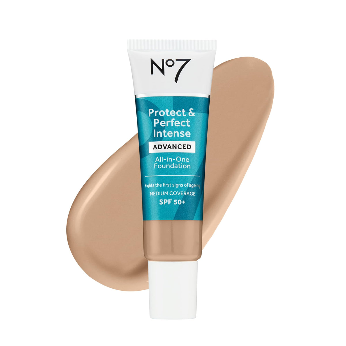 No7 Protect & Perfect Foundation Warm Beige front view