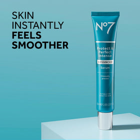 No7 Protect & Perfect Intense Advanced Serum bottle side view