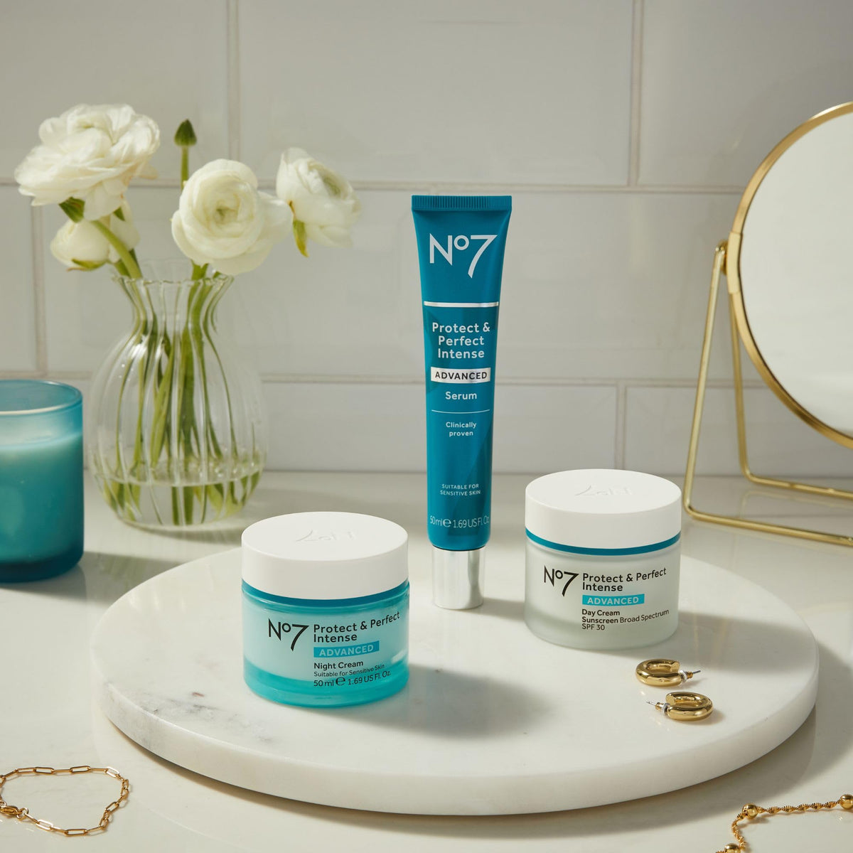 No7 Protect & Perfect Intense Advanced Serum in skincare routine
