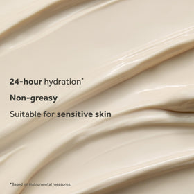 No7 Restore & Renew cream applied on a model's neck