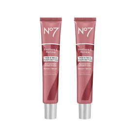 No7 Restore & Renew Face & Neck Serum 2 Pack front view