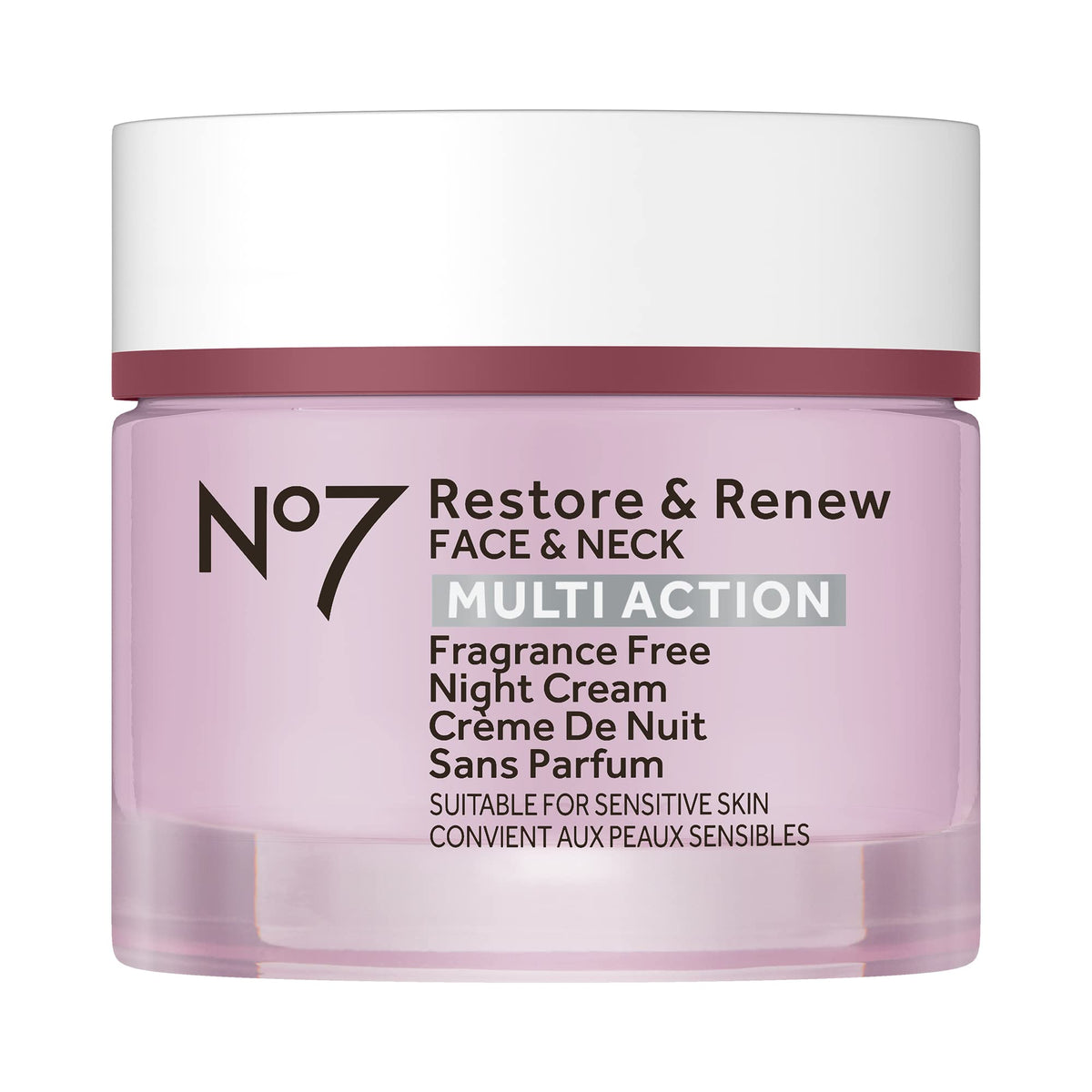 No7 Restore & Renew Sculpting Face & Neck Night Cream 50ml front view