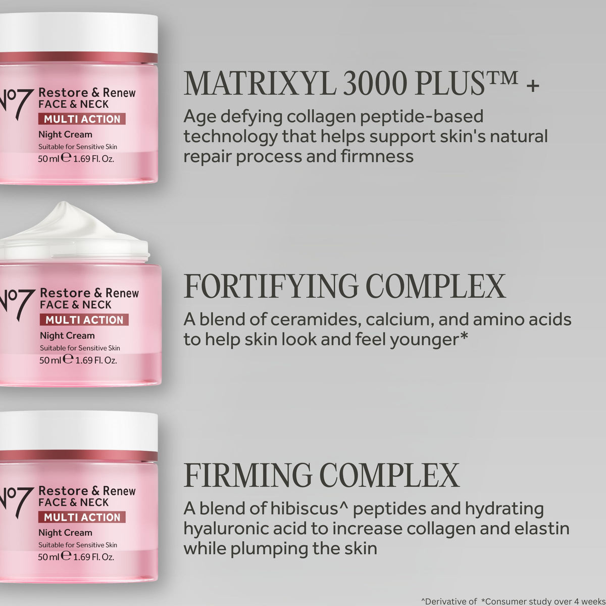 No7 Restore & Renew Sculpting Night Cream texture close-up