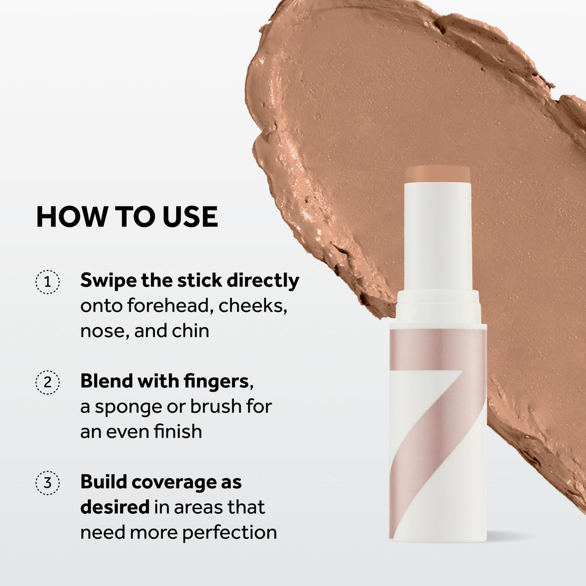 No7 Stay Perfect Cream Foundation Stick in Hazel, side view