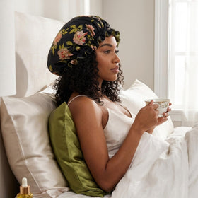 Nochka Fashion silk bonnet reversible design showing both sides