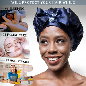 Nochka Fashion silk bonnet showing adjustable ties for secure fit