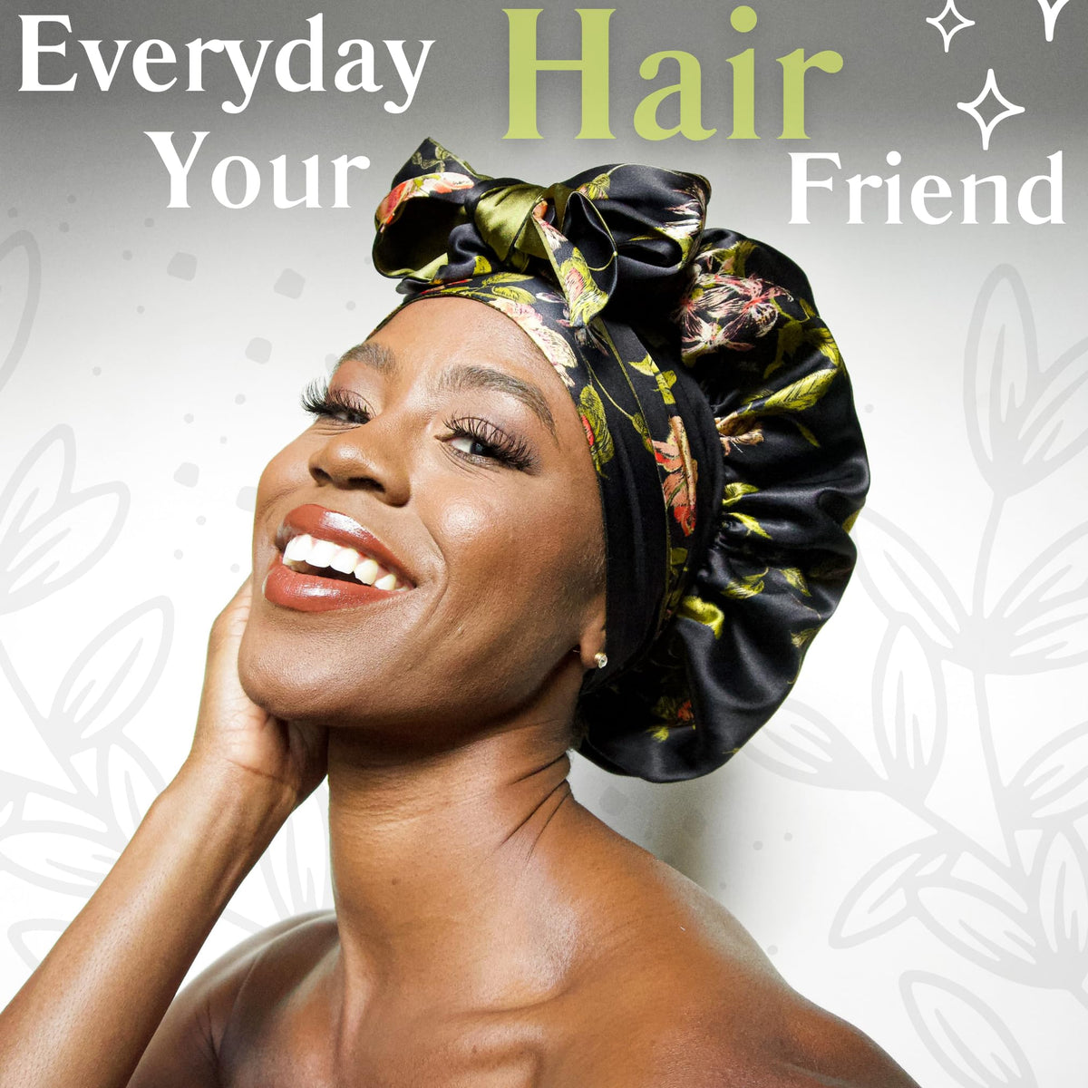 Nochka Fashion Silk Hair Bonnet folded neatly on a vanity