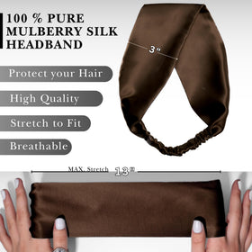 Nochka Fashion silk headband displayed on a white background