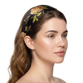 Nochka Fashion Silk Headband front view in print