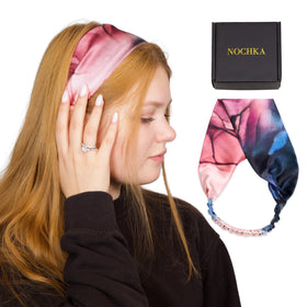 Nochka Fashion Silk Headband in a lifestyle setting