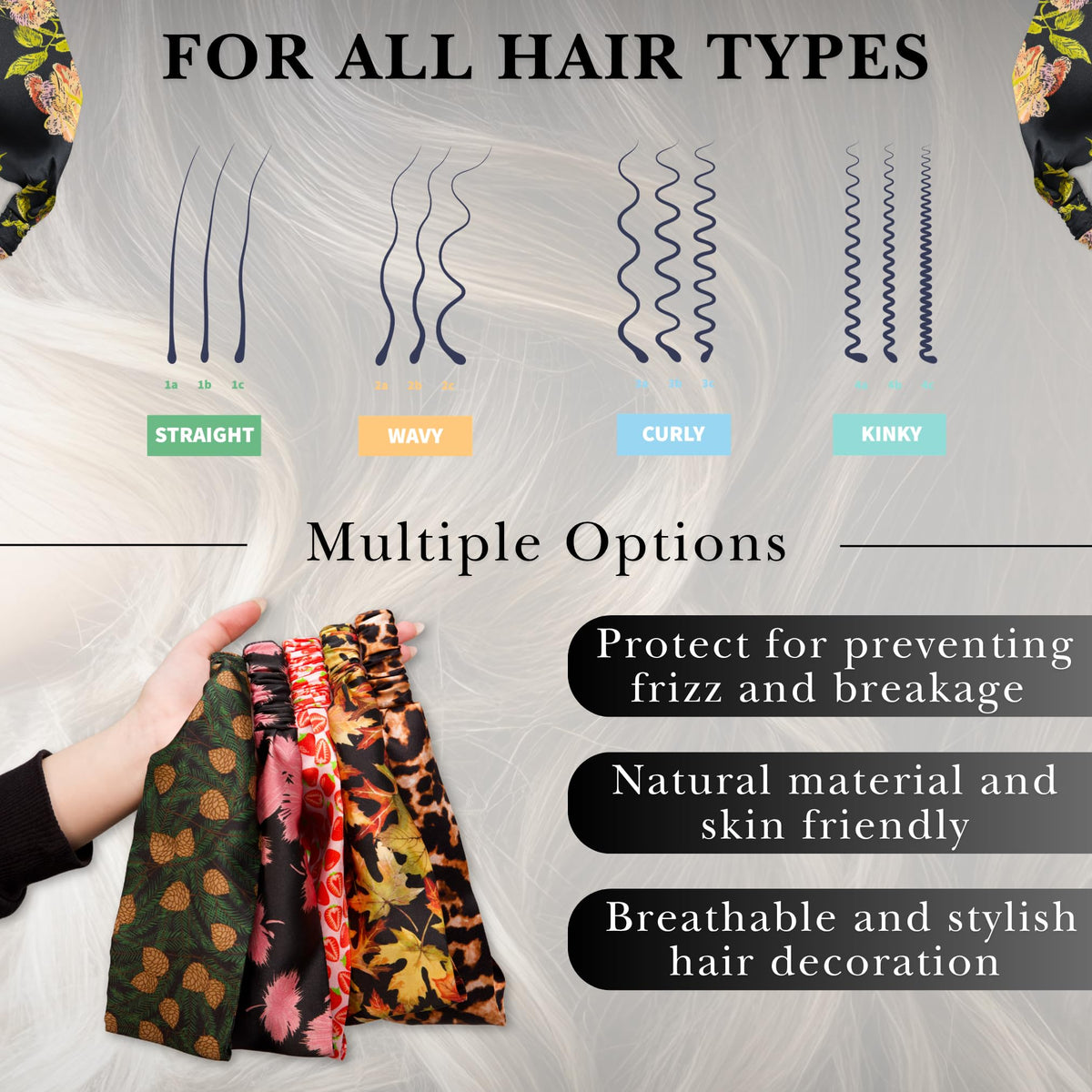 Nochka Fashion Silk Headband in packaging