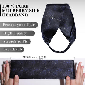 Nochka Fashion Silk Headband Midnight packaging
