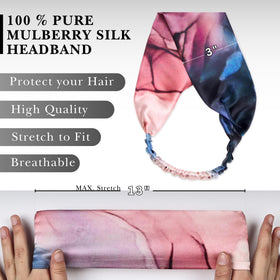 Nochka Fashion Silk Headband worn by model outdoors
