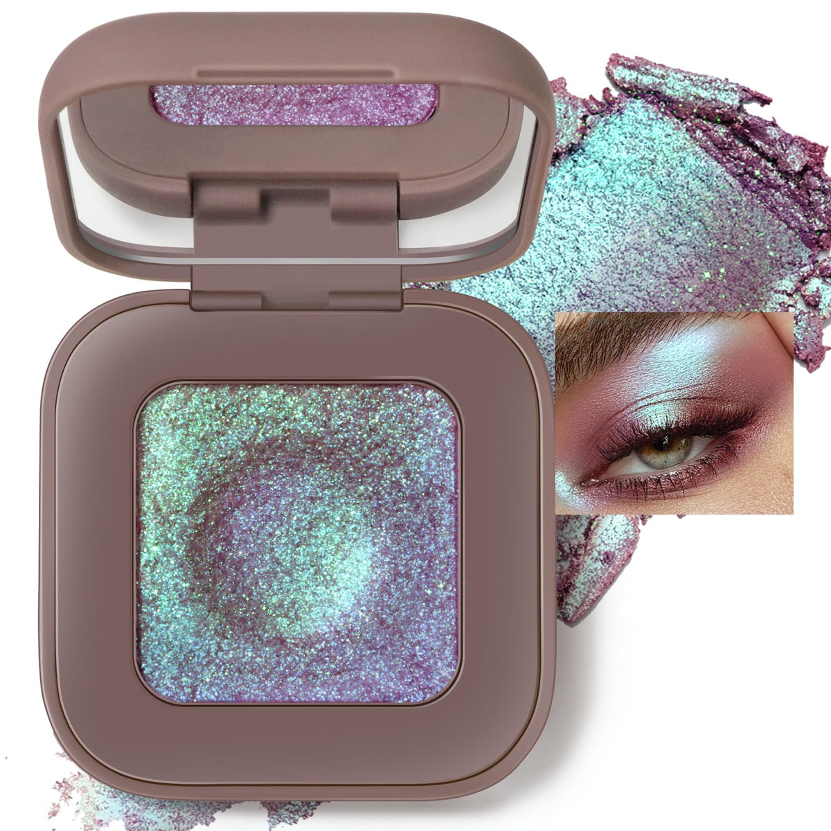 Noerrors Duochrome Glitter Eyeshadow Palette front view