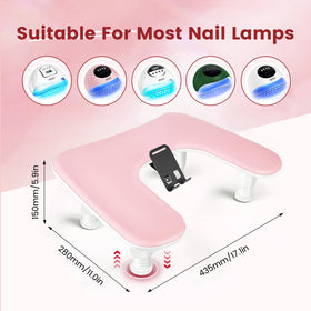 Non-slip base of JODSONE Pink Manicure Hand Rest