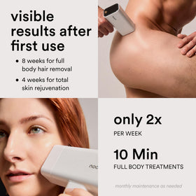 Nood Flasher Pro IPL device with both hair removal and Ageless Lens