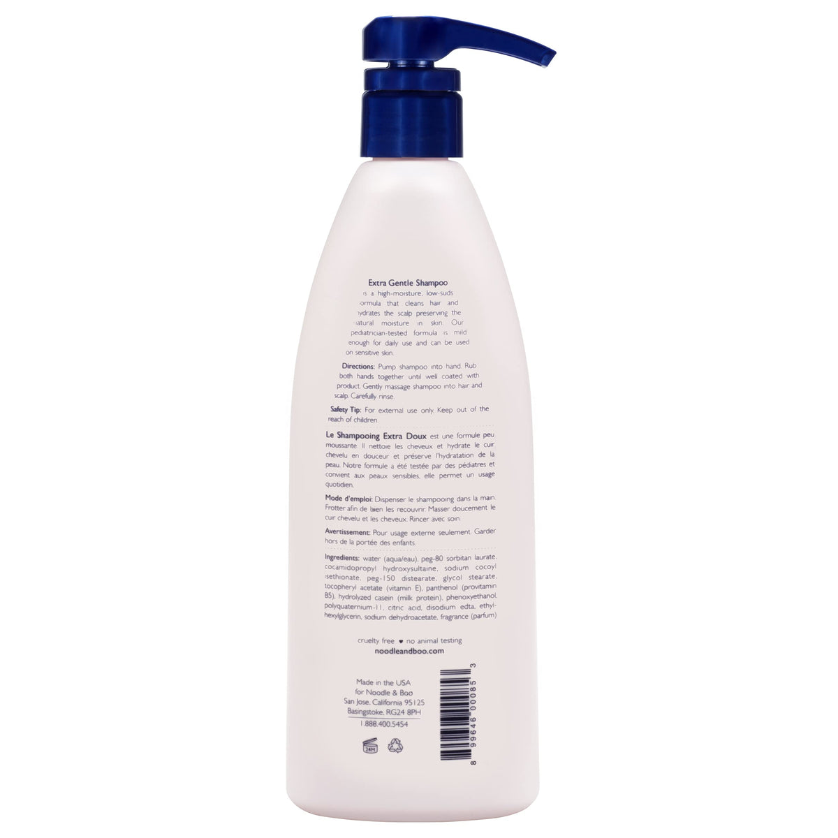 Noodle & Boo Baby Extra Gentle Shampoo 16 Fl Oz back view