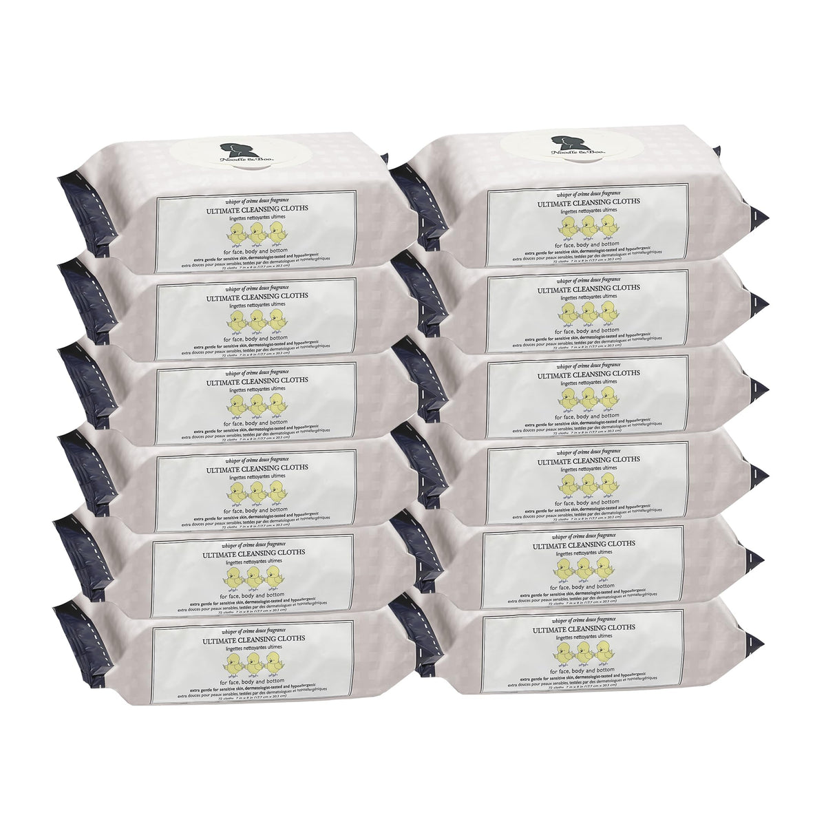 Noodle & Boo Ultimate Baby Cleansing Cloths 12 pk packaging front view