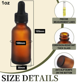 NOOEEISS dropper bottle with measuring lines and silicone top