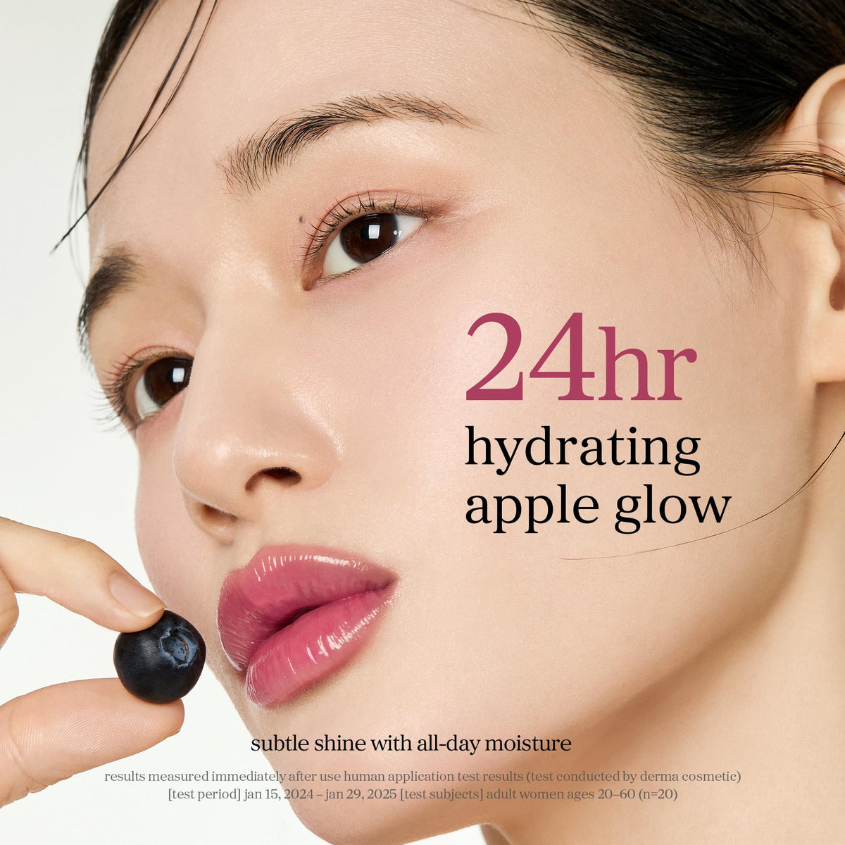 NOONI Korean Lip Oil Appleacaiberry shade display