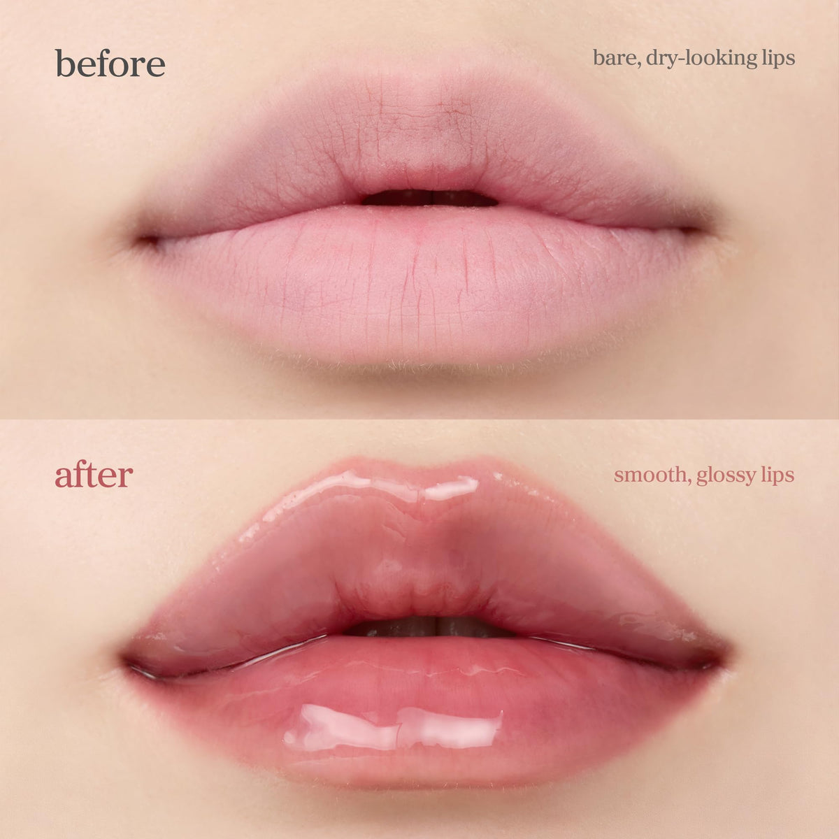 NOONI Korean Lip Oil Applecranberry shade comparison