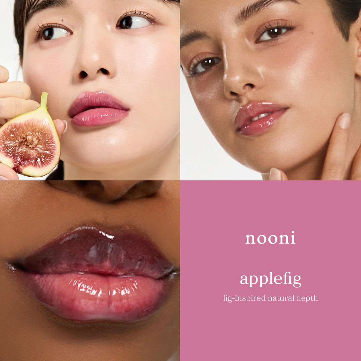 NOONI Korean Lip Oil Applefig in lifestyle setting