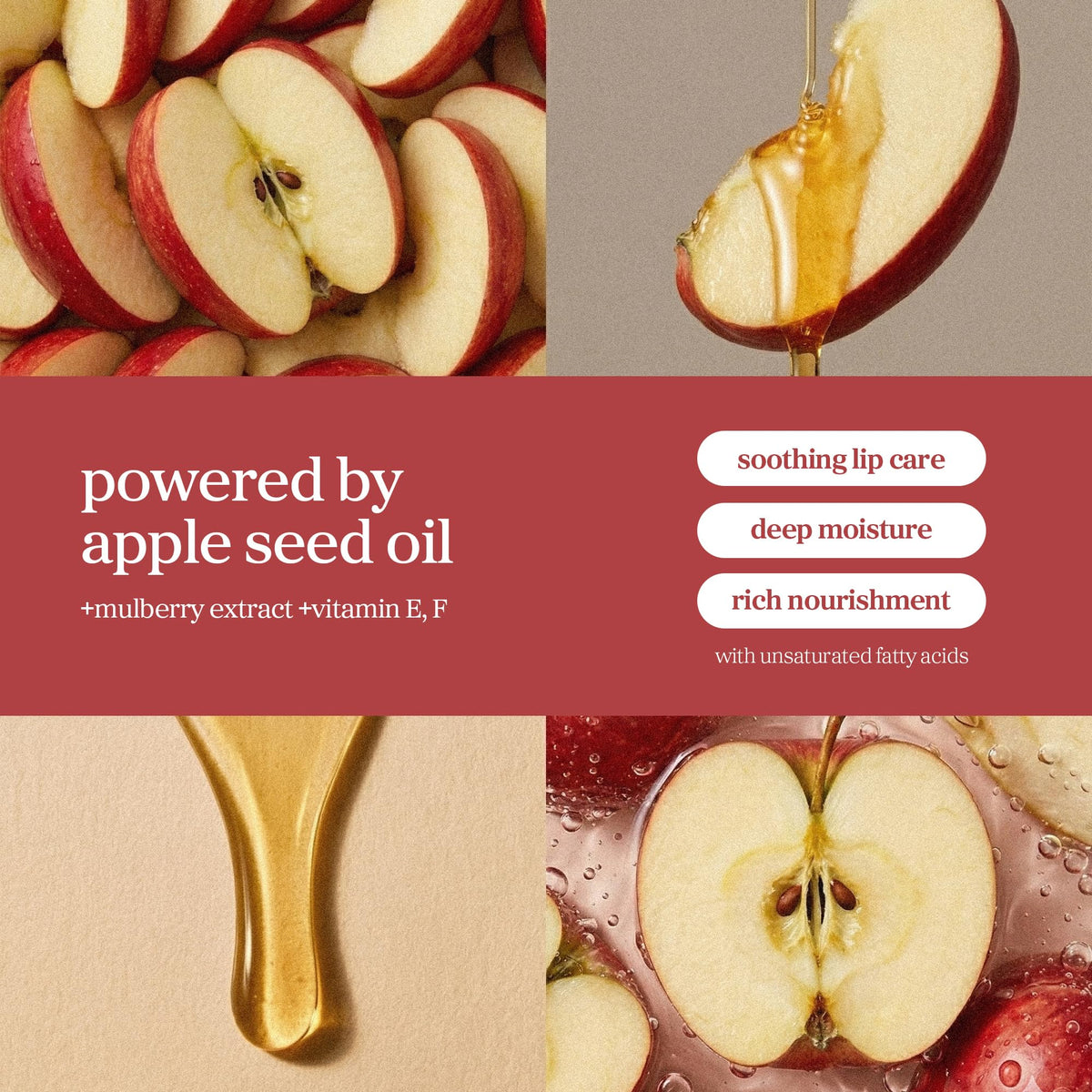 NOONI Korean Lip Oil Applemulberry close-up of applicator