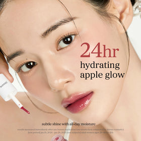 NOONI Korean Lip Oil Applemulberry texture on lips