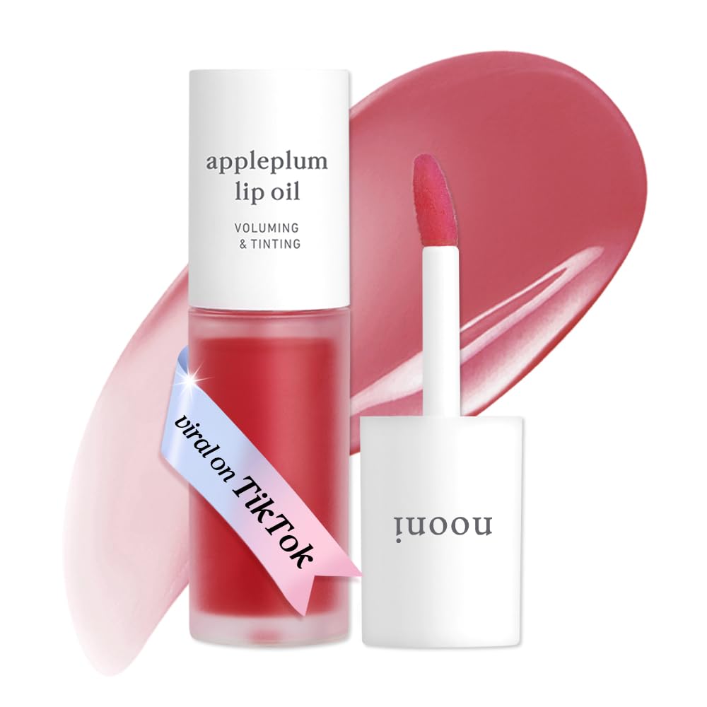 NOONI Korean Lip Oil Appleplum front view with glossy finish