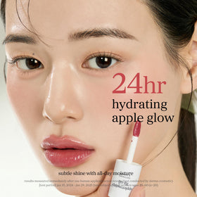 NOONI Korean Lip Oil Applerosehip with a natural background