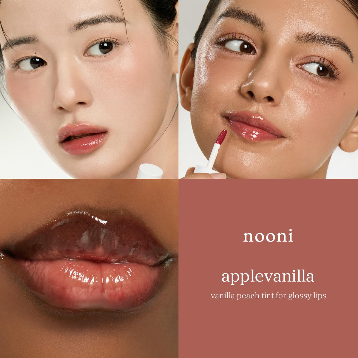 NOONI Korean Lip Oil Applevanilla on a vanity