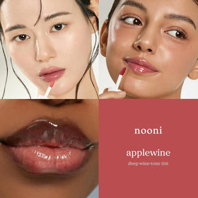 NOONI Korean Lip Oil Applewine swatch on skin