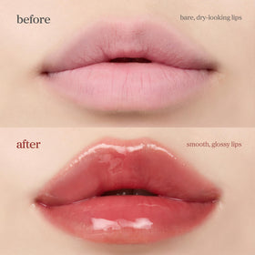 NOONI Lip Oil Applegoji showing texture on lips
