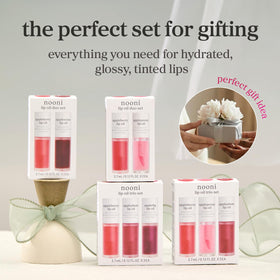 NOONI Lip Oil Applepeony showing glossy finish