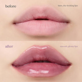 NOONI lip oil applied on lips for glossy finish