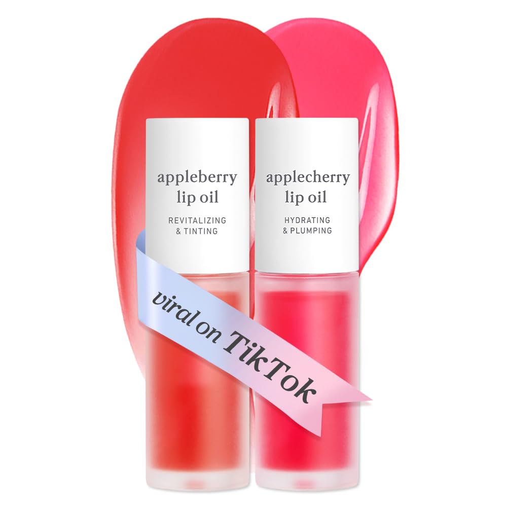 NOONI Lip Oil Set Appleberry and Applecherry front view