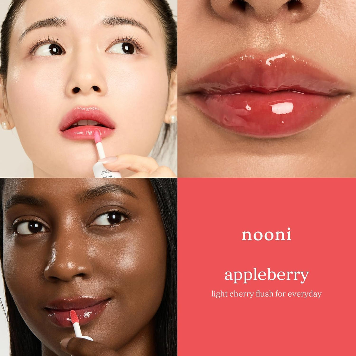 NOONI lip oil set packaging displayed on a flat surface