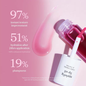 NOONI lip oil showing texture on the back of a hand