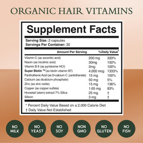 NOOR HAIR Healthy Hair Formula capsules in a hand